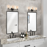 Artcraft AC12183BK Brooke Modern Black 3-Light Bathroom Vanity Light Fixture