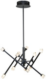 Artcraft AC6640BK Batton Modern Black LED Mini Chandelier Lamp