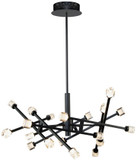 Artcraft AC6641BK Batton Contemporary Black LED 29" Chandelier Light