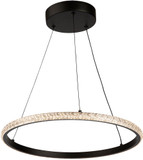Artcraft AC6710BK Nova Contemporary Black LED 16" Pendant Lighting