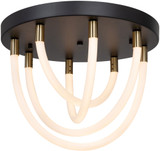 Artcraft AC6811BK Cascata Contemporary Black and Brushed Brass LED Overhead Lighting Fixture
