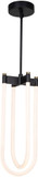 Artcraft AC6815BK Cascata Contemporary Black and Brushed Brass LED Mini Drop Lighting