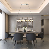 Artcraft AC7802CH Ariel Modern Chrome LED Island Light Fixture