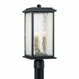 Artcraft AC9273BK Estate Contemporary Black / Brass Post Mount