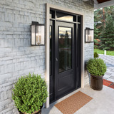 Artcraft AC9274BK Estate Contemporary Black / Brass Outdoor Wall Sconce Light