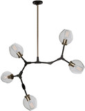 Artcraft JA14025VB Organic Modern Vintage Brass Hanging Chandelier