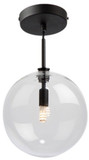 Artcraft SC13190BK Pinpoint Modern Black Flush Mount Ceiling Light Fixture