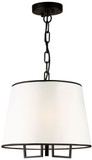 Artcraft SC13340BK Coco Black Drum Hanging Light