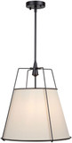 Artcraft SC13363BK Pullman Modern Black 17" Lighting Pendant
