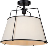 Artcraft SC13362BK Pullman Modern Black Flush Mount Lighting Fixture