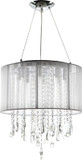 Avenue Lighting HF1501-WHT Beverly Dr. White Silk String Finish 17.5" Tall Halogen Drum Drop Lighting