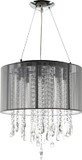 Avenue Lighting HF1501-SLV Beverly Dr. Silver Silk String Finish 17.5" Tall Halogen Drum Pendant Hanging Light