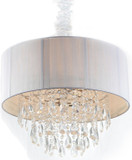 Avenue Lighting HF1506-WHT Vineland Ave. White Silk String Finish 17" Tall Drum Pendant Light Fixture