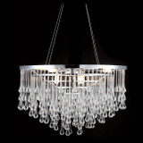 Avenue Lighting HF1809-PN Hollywood Blvd. Contemporary Polish Nickel / Clear Glass Tear Drops Halogen 22" Hanging Pendant Light