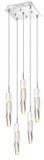 Avenue Lighting HF1900-5-AP-CH-C Original Aspen Modern Polished Chrome LED 12" Multi Pendant Light