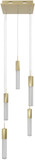 Avenue Lighting HF1900-5-BOA-BB Boa Contemporary Brushed Brass LED Multi Pendant Lighting