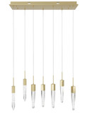 Avenue Lighting HF1900-7-AP-BB Aspen Modern Brushed Brass LED Multi Pendant Light