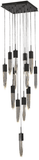 Avenue Lighting HF1905-13-AP-BK Original Aspen Modern Black LED Multi Hanging Light