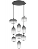 Avenue Lighting HF9179-BK Monaco Modern Black LED Multi Hanging Light