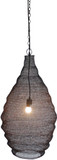 Bethel International AC01C16BLK Contemporary Satin Black 16" Pendant Lamp