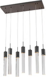 Bethel International ADS09C7B Matte Black Halogen Multi Pendant Light