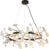 Bethel International CX02C31BLK Modern Black & Matte Whtie Drop Lighting