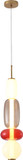 Bethel International DLS33P26WGR Modern White, Grey, Red LED Mini Pendant Lamp