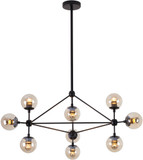 Bethel International DU03 Modern Black Lighting Chandelier