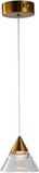 Bethel International GL334P5G Modern Antique Gold LED Mini Lighting Pendant