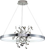 Bethel International GL350C32CH-2 Contemporary Chrome LED 31.5" Ceiling Light Pendant