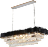 Bethel International GL412C48CH Black & Chrome 48" Island Lighting