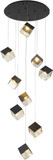 Bethel International GL446C27BK Contemporary Black Multi Pendant Lamp