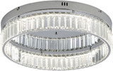 Bethel International GL449FM20CH Chrome LED 20" Flush Mount Ceiling Light Fixture