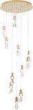 Bethel International MAT07C26G Brushed Gold Halogen Multi Lighting Pendant