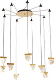 Bethel International MU82C32BR gold LED Multi Hanging Light