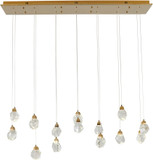 Bethel International OC55C60G Gold LED Multi Pendant Lamp
