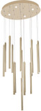 Bethel International TR17 Modern Gold LED Multi Pendant Light Fixture
