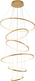 Bethel International TR35C122BR Contemporary Gold LED Multi Pendant Lighting