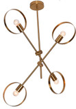 Bethel International TR69C24BR Modern Brushed Bronze Lighting Chandelier