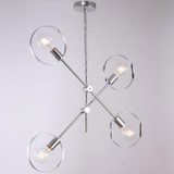 Bethel International TR69C24CH Modern Chrome Chandelier Lamp