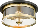 Bethel International YS22137-2C-BGD Contemporary Black & Gold 14" Ceiling Lighting Fixture