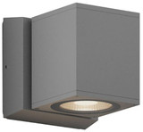 Bruck EXT-4QD-SW-10LM-30K-90-50D-SV-W-UNV-10V Sera Contemporary Silver LED Outdoor Wall Lighting Sconce