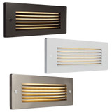 Bruck Step II Contemporary Line Voltage LED Horizontal Louver Interior / Exterior Step Light
