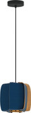 Bruck WEP-ALB-26-LE26-PBK-BLU-ASH Alba 26 Modern Black LED Mini Ceiling Pendant Light