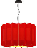 Bruck WEPCLA/75/RED/ASH WEP Clarissa 29.8" Modern Red Hanging Light