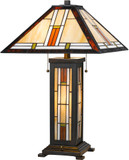 Cal BO-2719TB Tiffany LED Side Table Lamp