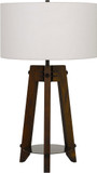 Cal BO-2833TB Bilzen Walnut Table Lamp