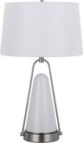Cal BO-3160TB Birchmore Contemporary Brushed Steel Table Lamp Lighting