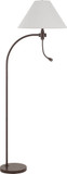 Cal BO-3178FL-RU Ashland Brushed Steel LED Floor Lamp