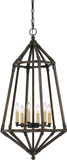 Cal FX-3594-6 Denmark Contemporary Dark Bronze Foyer Lighting Fixture